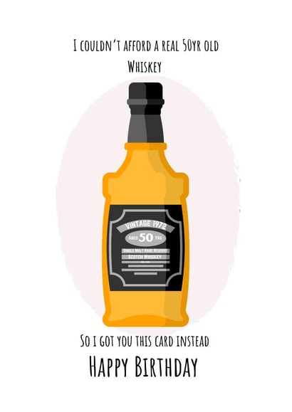 Whiskey Lovers 50th created by Hare and Bear Design