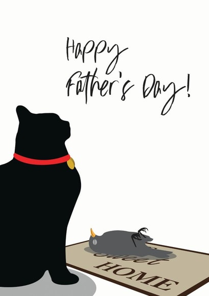 Funny Cat Dad Fathers Day Card - Dad - Cat - Happy Father's Day created by Jackie Ponwaye Design