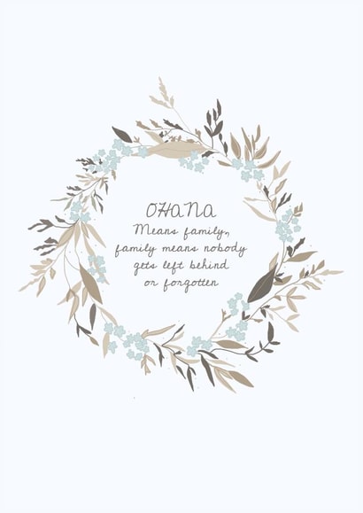 Ohana Family Card created by Molly Lavinia Hutchings