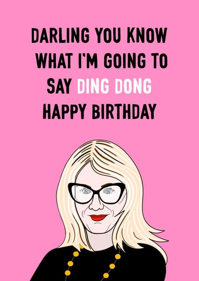 Ding Dong Darling Birthday card created by Adam Regester