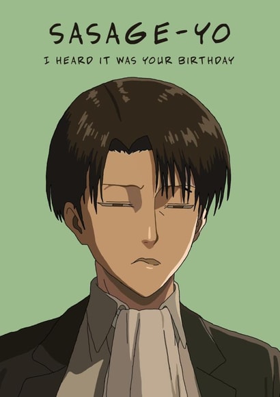 Attack on Titan Birthday Card created by Italiceize Designs