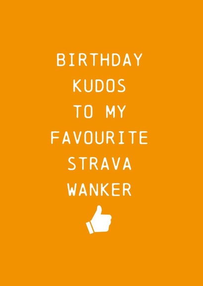 Birthday Kudos, Strava birthday card 1000 created by Urban Collie