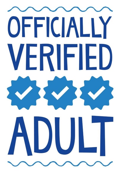 Officially becoming an adult Birthday card created by @LIKEYPARK