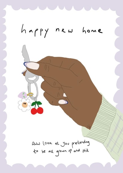 Cheeky Happy new home card 1000 created by Eat the Moon