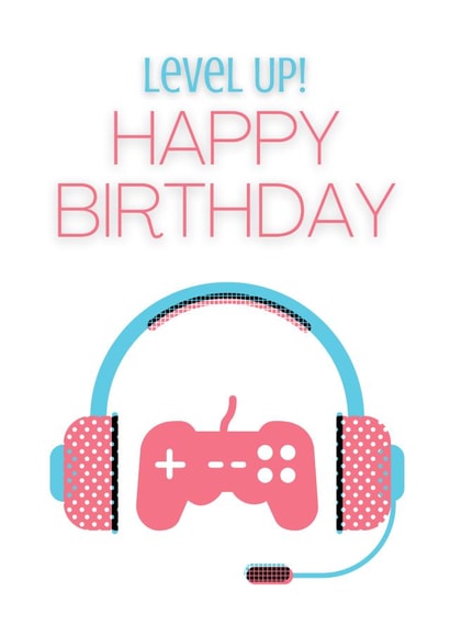 Gamer Girl Birthday Card created by Designs By Andy