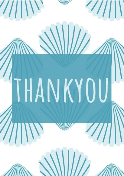 Thank You Shell Pattern created by Sand and Seagull