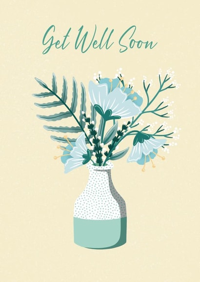 Flowery Get Well Soon Card created by Amy V Packham Art