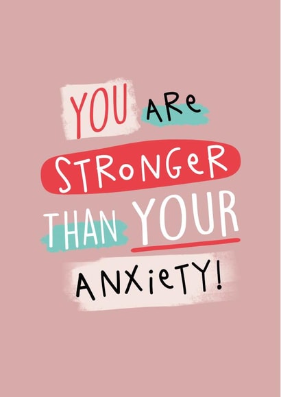 Anxiety Mental Health Card created by PaperJack Illustrates