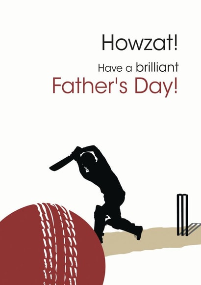 Howzat! Cricket Father's Day card created by Jackie Ponwaye Design