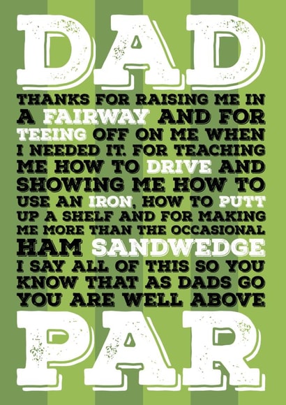 Golfing Dad 1000 created by Blind Faith