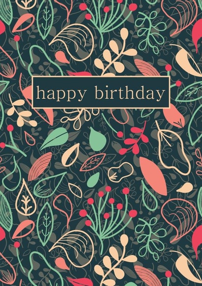 Floral pattern birthday card created by Hannah Maria