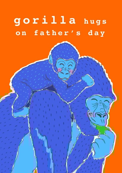 Gorilla hugs on Father’s Day created by Charlotte Eldred