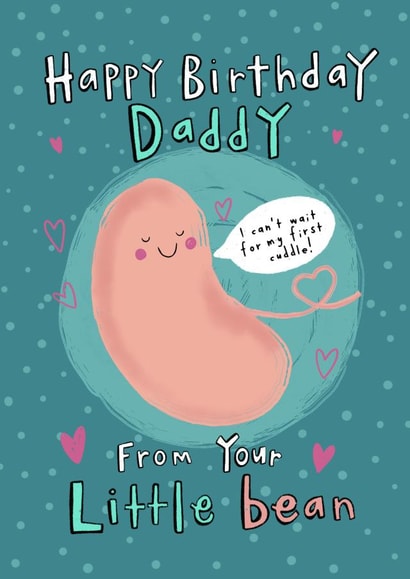 Birthday card for Dad from the bump created by Lucy and Lolly