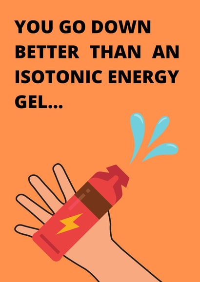 Cheeky energy gel Anniversary card created by Mad Funny