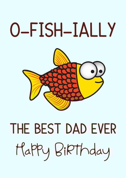 Fun Fish Birthday Card for Dad from Son or Daughter created by Occasional Occasions