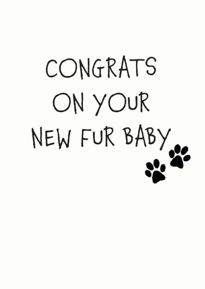 Congratulations new pet card created by EJF Illustration