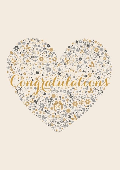 Congratulations - Engagement or Wedding card created by Ellie's Little Studio