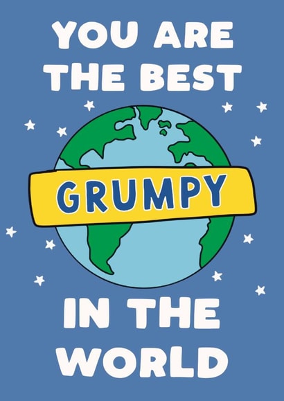 Cute Fathers Day Card - Grandad - Grumpy - You Are The Best Grumpy In The World created by Pickled Prints