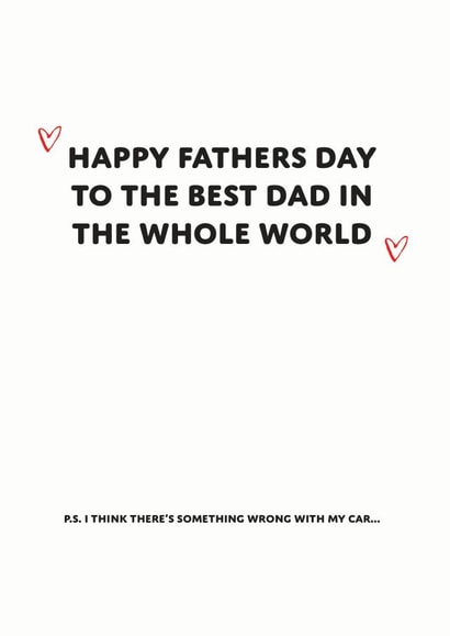 Happy Fathers Day My Car is Broken  created by EJF Illustration