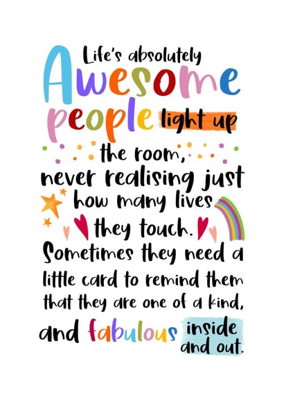 Awesome Person Cheer up card created by And You Can Quote Me