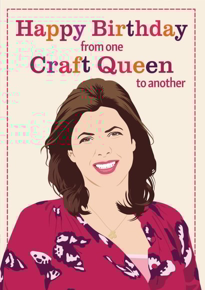 Kirstie Allsopp Craft Queen birthday card 1000 created by NEEDL designs