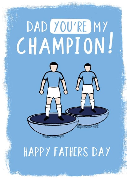 Man City Father's Day Card created by High Five Prints Co