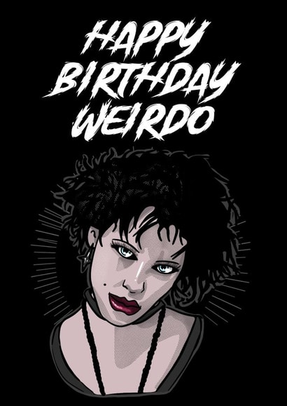 Happy Birthday Weirdo Nancy card created by Dark Cult Art