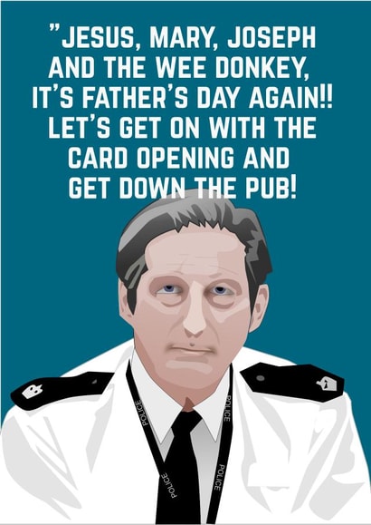 Jesus, Mary, Joseph and the wee donkey, it's Father's day again!! created by Doodle Dot Design Co