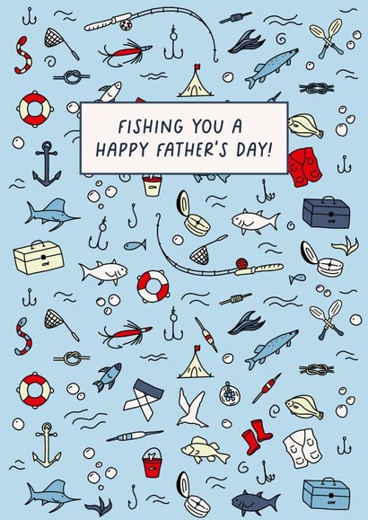 Fishing Father's Day card created by Evie Garnett Designs