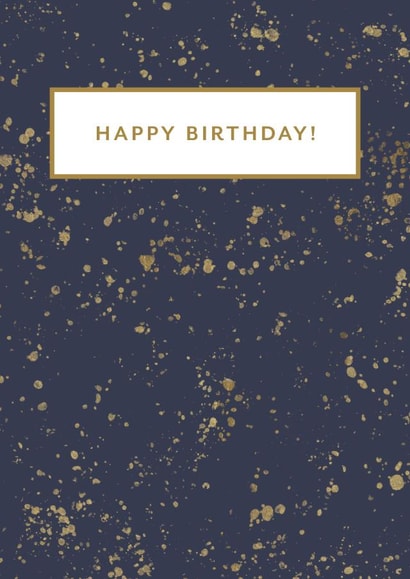 Contemporary gold and Navy Birthday card created by Evie Garnett Designs