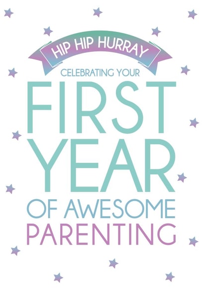 first year of awesome parenting card created by bump birth & baby 2020