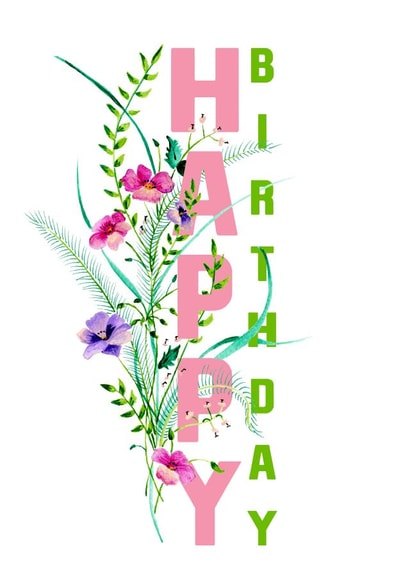 Classic Birthday Card - Flowers - For Her created by Jasmine Violet