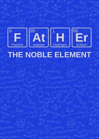 Fathers Day Periodic Table Geeky Card created by Love Gifts