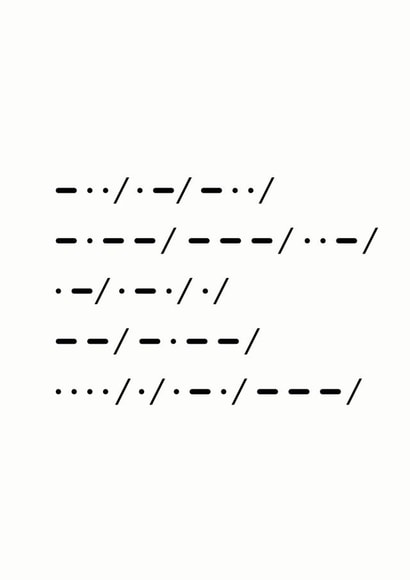 'Dad You Are My Hero' Morse Code Greeting Card created by Ellie Ellie