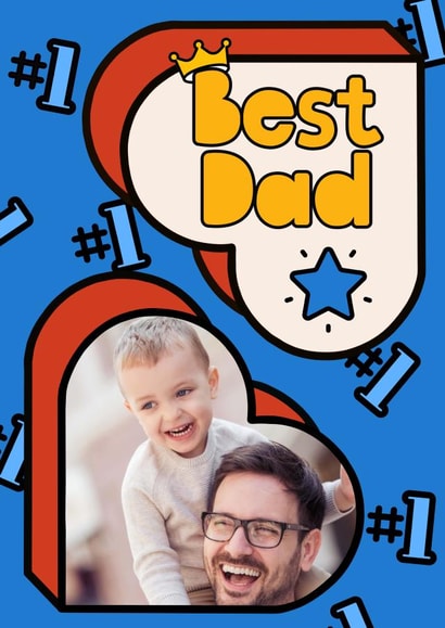 best dad Father's Day Personalised Photo Card 19698 created by Lisa Wardle