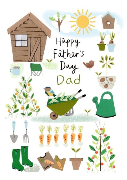 Classic Fathers Day Card - Dad - Gardening - Happy Father's Day Dad created by Lindsay loves to draw