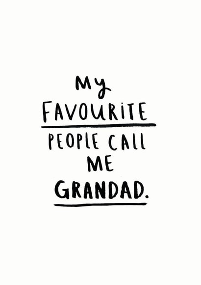 My Favourite People Call Me Grandad card created by Ellie Ellie
