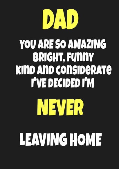 Funny fathers day card created by RASAR