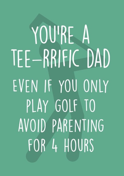 golf pun Father's day card created by SnailMail