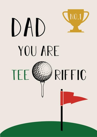 Fathers Day Dad Golf card created by Studio Peers