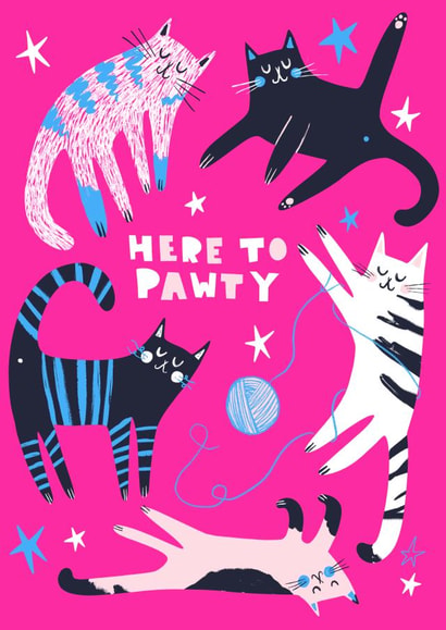 Pawty Birthday card created by Lucy Maggie Designs