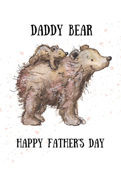 Daddy bear father's day card 1000 created by Kate Garrett