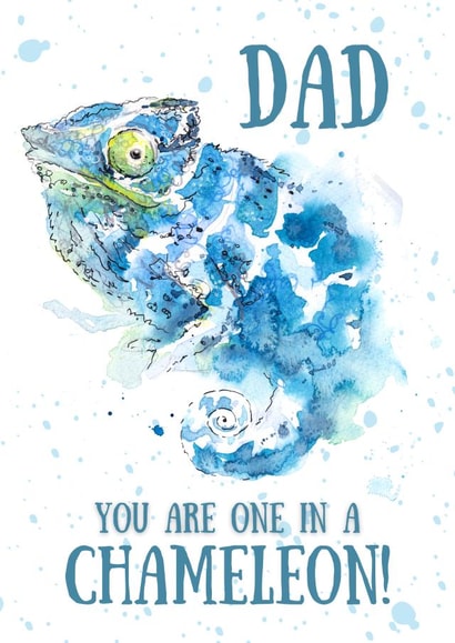Dad chameleon punny fathers day card created by Kate Garrett