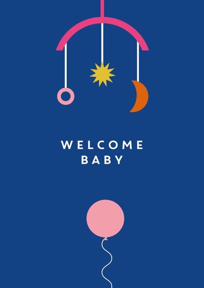 Modern Welcome Baby Mobile created by Lucy Maggie Designs
