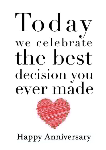 Funny Anniversary card for husband or wife male female him her created by cheeky monkey