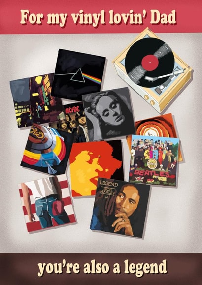 Vinyl loving Dad created by Jon Higham