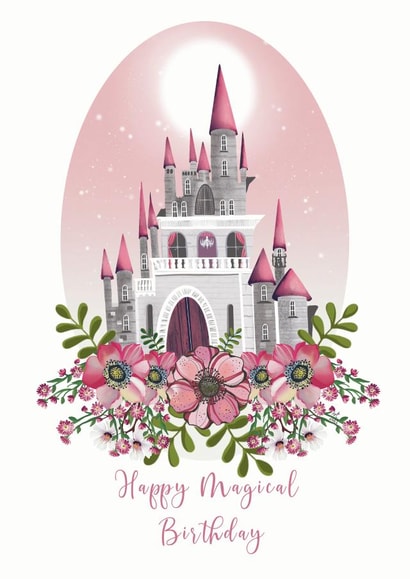 Magical Castle Birthday Card created by HelenFaerieArt
