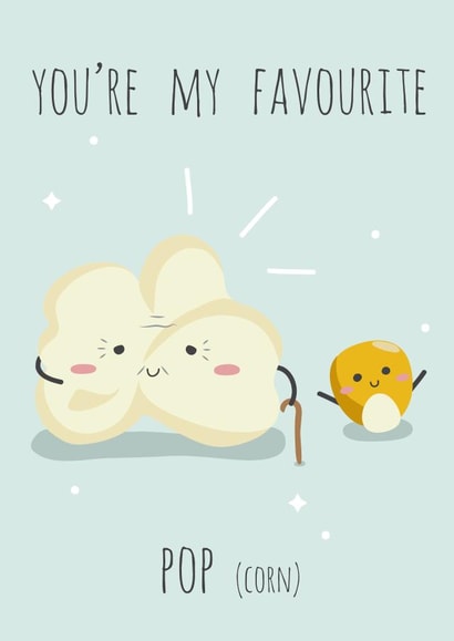 Popcorn Father's Day Card for Grandads created by Cheeky Peeky