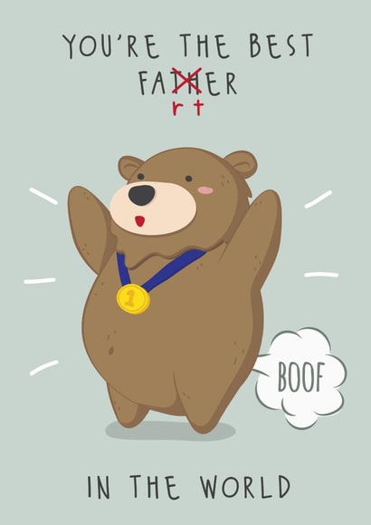 Best Farter Father's Day Card created by Cheeky Peeky