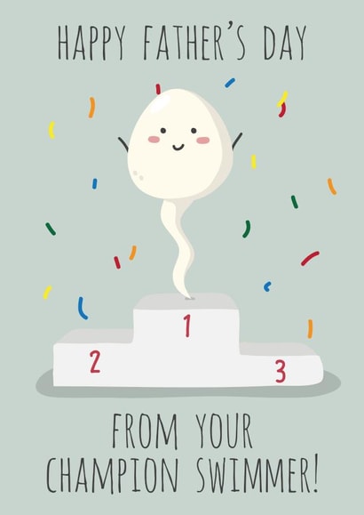 Champion Swimmer Father's Day Card created by Cheeky Peeky